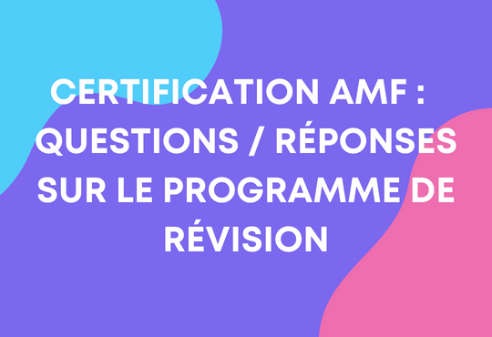 Certification amf question réponse